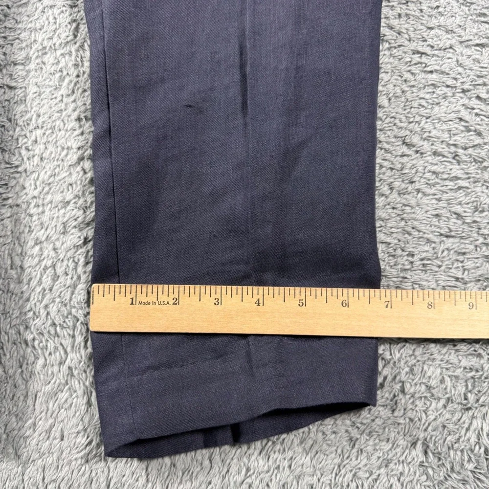 Todd Snyder Trousers Men 32x30 Navy Blue 100% Hemp Dress Pants Made in Portugal